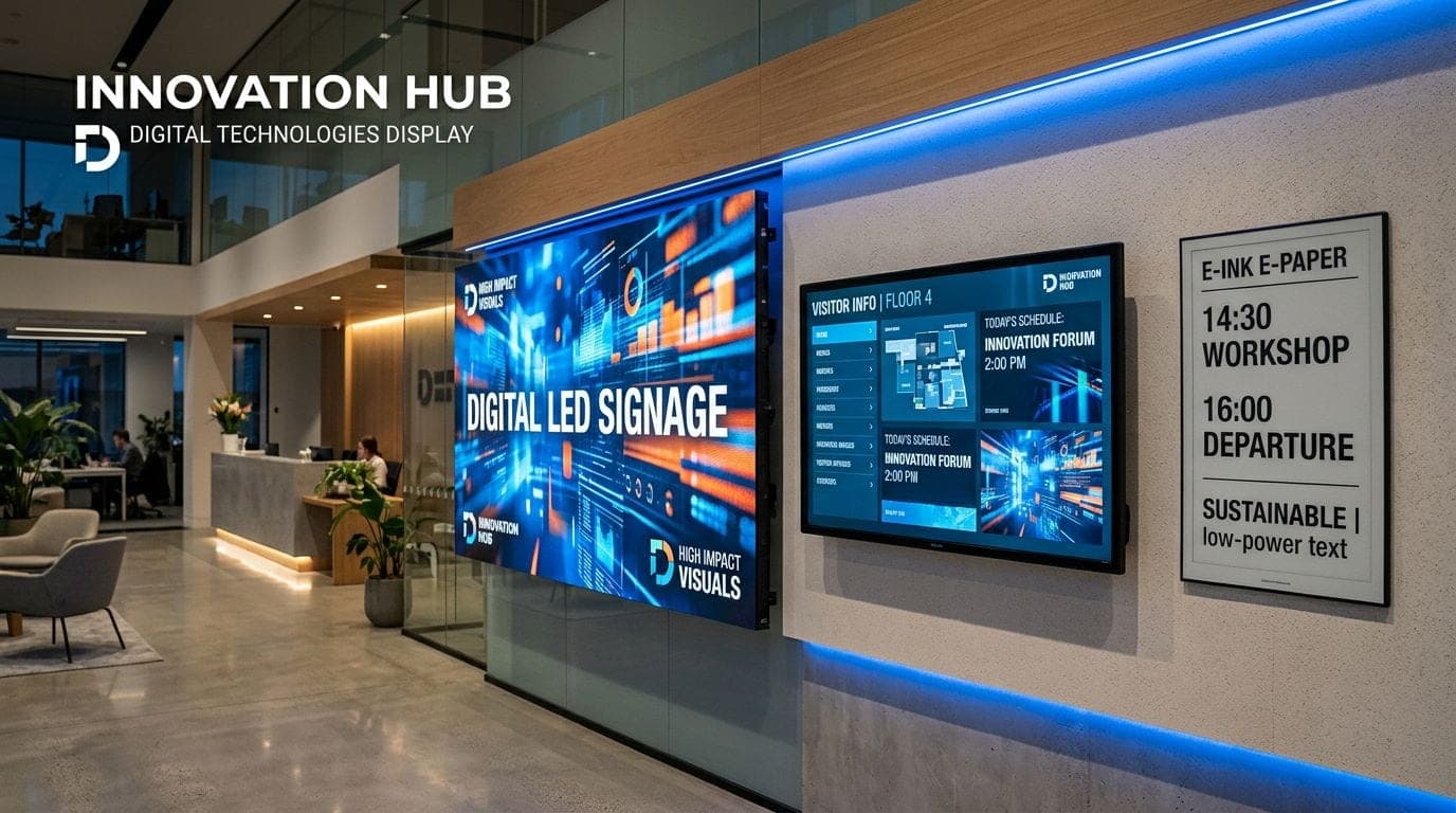 Digital-Signage LED-Display und eInk